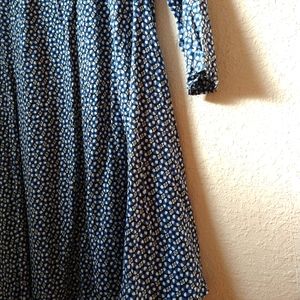 H&M navy/white petite floral printed dress